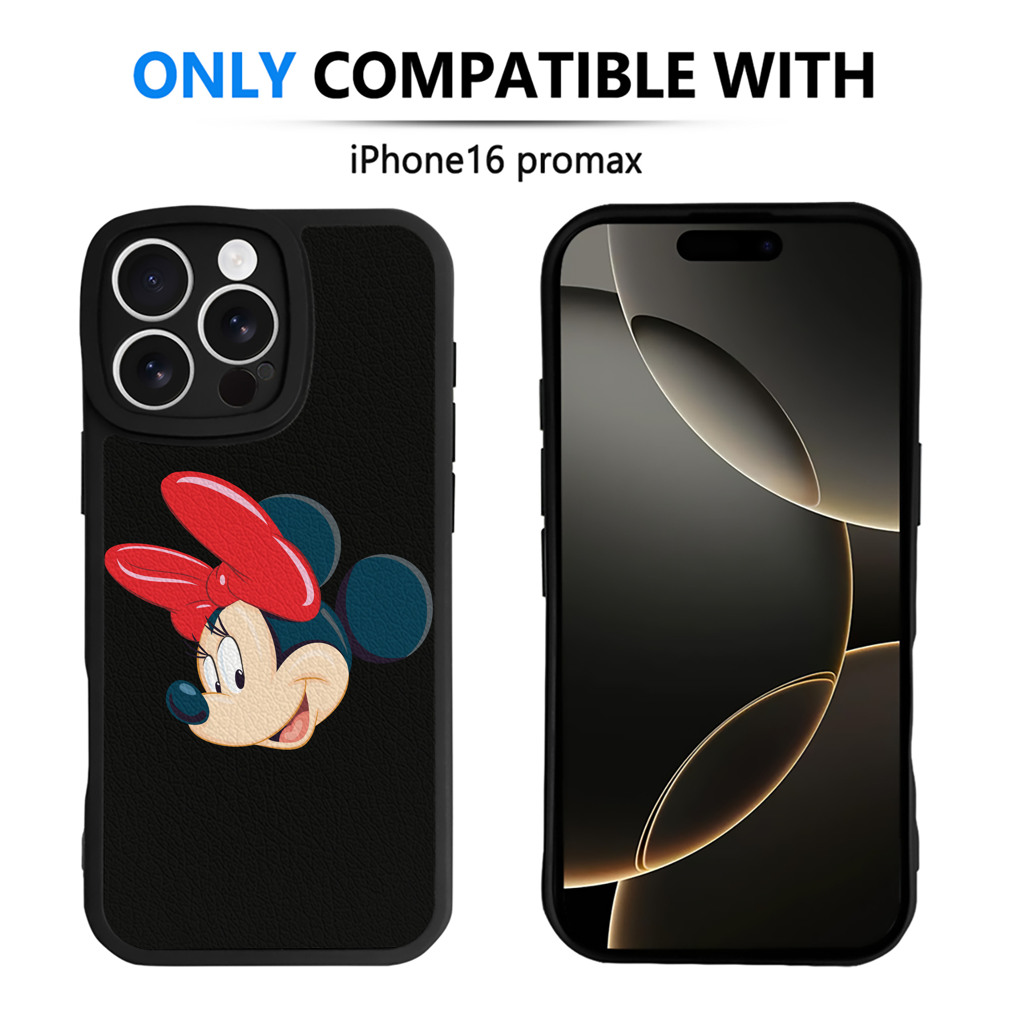 （画像用） ミッキーマウス Mickey Mouse 【iPhone 16シリーズ対応】シリコンスマホケース（レザー調） 材質：シリコン